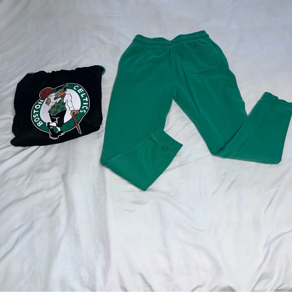 Boston Celtics Kids Jogger Pants and Hoodie